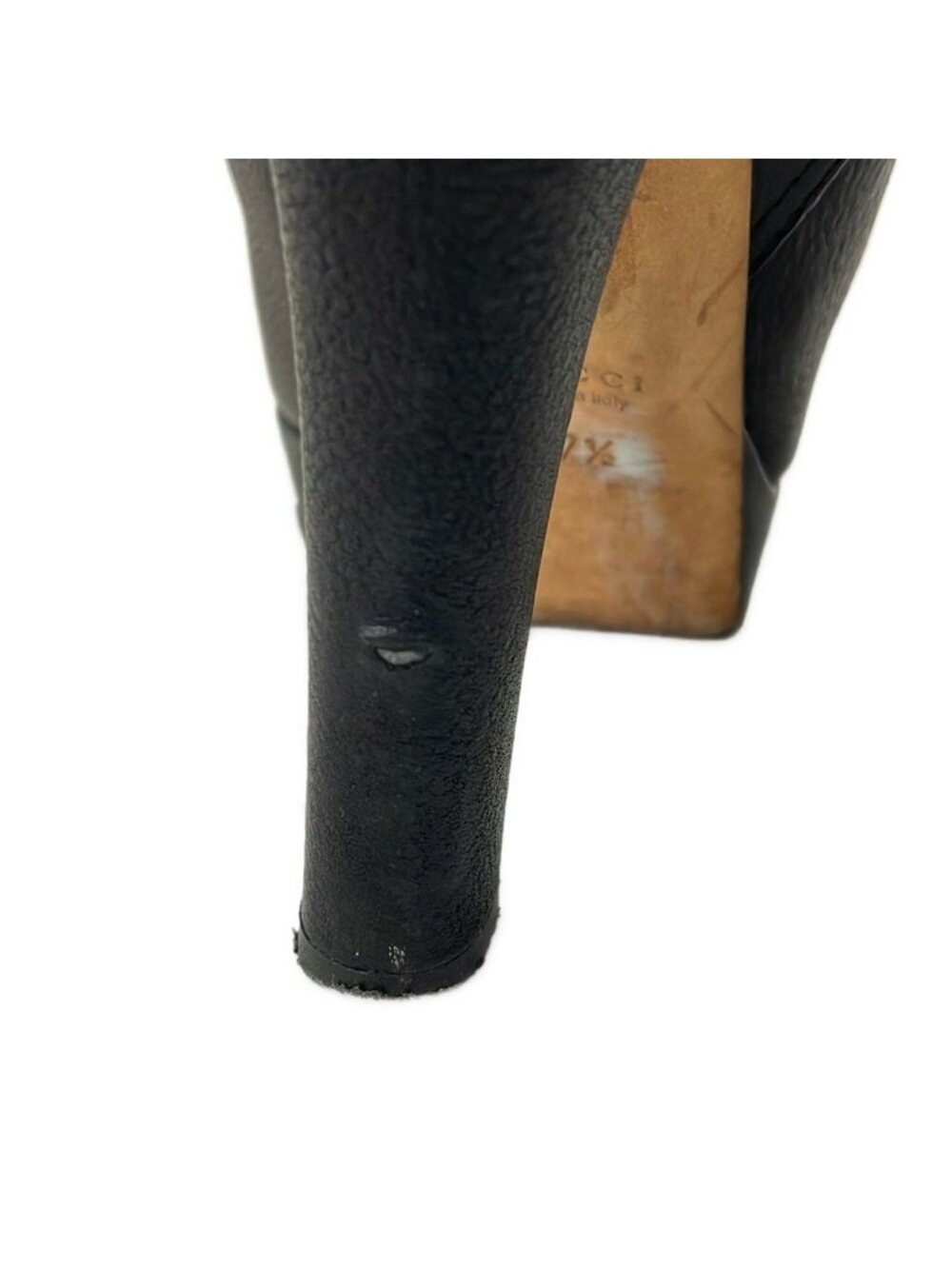 Gucci Long Boots 37.5 Black Tassel Leather - Picture 7 of 7